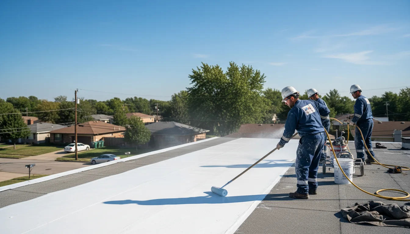 Commercial roof coating in Vici, OK near me